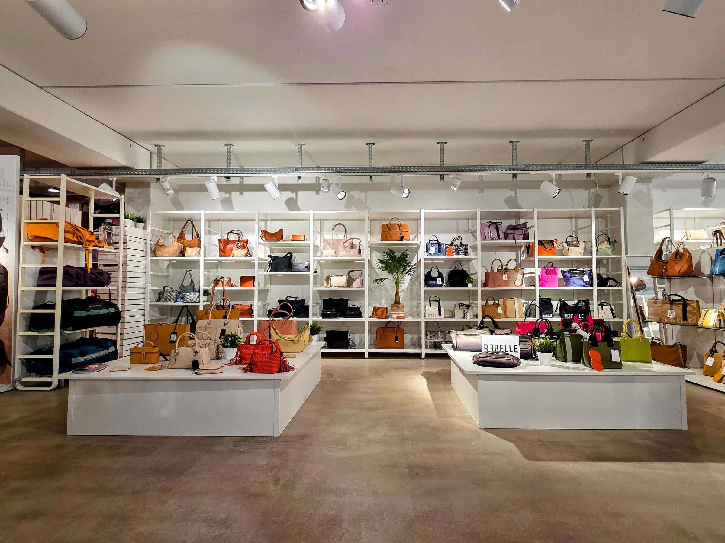 Backpacks from the range presented in the showroom